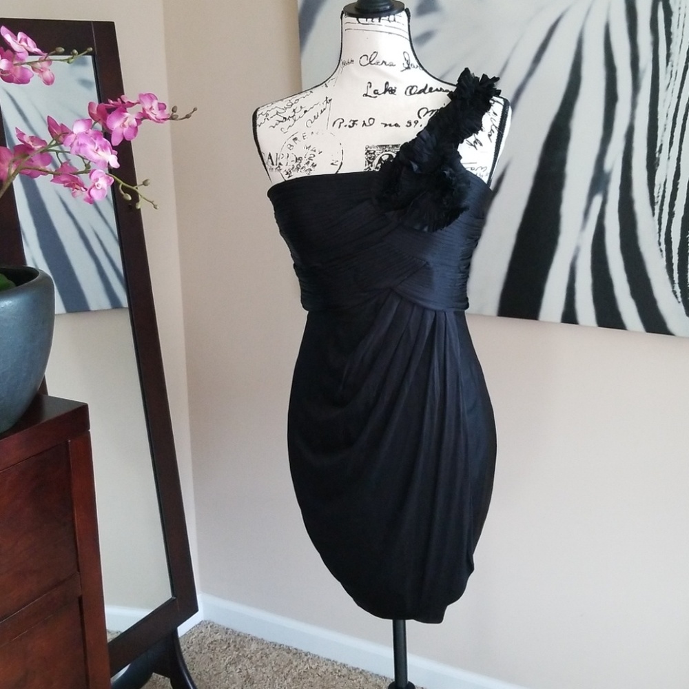 Sexy One Shoulder BCBGMaxAzria Cocktail Dress
